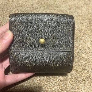 LV Elise Monogrammed Compact Wallet Brown